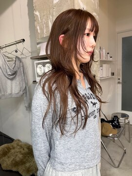 ゾーイダイミョウ(ZOEY daimyo) ブリーチ無しw color オリーブブラウン/レイヤーカット