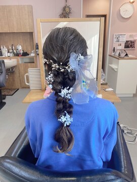 オギノ(ogino) 編みおろしヘアセット♪