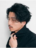 心斎橋フェザーパーマフェザーショートセンターパート20代緩め