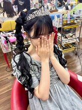 ヘアセットアップス(UP's) メチャメチャ可愛い♪『立体リボンツイン編み＋ひもリボン付き』