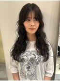[伽羅]ドライな質感でつくるロングレイヤーパーマ