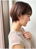 30代40代◎丸みショート透明感カラー小顔似合わせカットp川口