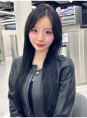 ストレートロング/黒髪/艶髪