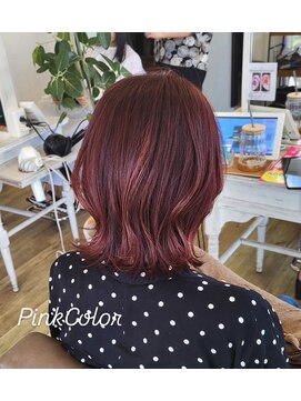 ヘッドスパ/チェリーレッド/ハイレイヤーウルフ/美髪/福島市