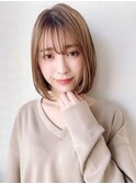 抜け感◎ナチュラルハイライトショートボブで小顔見せp北浦和