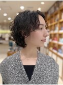ショートウルフ/パーマ/デジタルパーマ/前髪あり/恵比寿