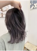 グレージュ×バレイヤージュ