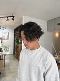 波巻きパーマ