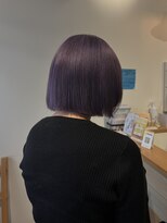 ハチマルハチ ナル 登戸店(808 nalu) 透明感パープルの艶ボブ