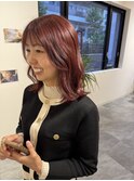 西宮美容室/甲子園口美容室/パプス甲子園口/ピンクブラウン