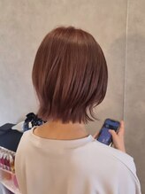 ソレイユバイエルズ(soleil by ailes)&nbsp;くびれレイヤーボブ+ピンクベージュ