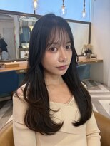 ロンドアベニール 北千住(Lond avenir)&nbsp;レイヤーカット/グレージュブラウン/韓国巻き/顔周りカット