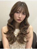 顔まわりレイヤー/波巻きウェーブ