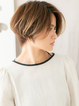 カバーヘアアンドスパ ブリス 浦和(COVER HAIR&SPA bliss) アップバングハイライトかきあげひし形ベリーショート20代30代X