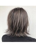 透け感アッシュ☆外ハネボブ