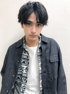 エイチ(H eitf) H 原宿*コンマヘア『かき上げヘア』【RUKA】ツイストパーマ