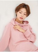 大人可愛い 小顔 ショート