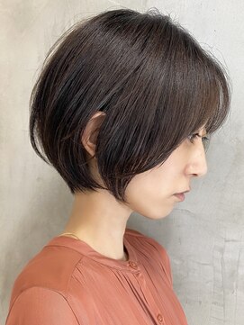 エリマ 調布(elima) 大人ショートボブ 絶壁解消 マロンベージュ イルミナカラー