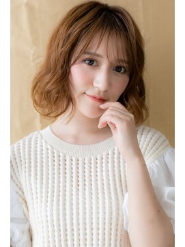 カバーヘア イヴ 戸頭店(COVER HAIR EVE) カーキベージュネオシースルーバング大人ボブZ戸頭10代20代30代