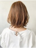 大人可愛い小顔似合わせカットくびれヘアアースカラー#