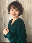 フリンジバング/ベイビーピンク/カシスレッド/ふんわりカール