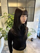 オンドバイサク(ondo by Saku)&nbsp;ロング/顔まわりレイヤー/艶髪カラー/20代