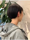 丸みショート/大人ショート/ショートボブ/ネイビーグレー/美髪