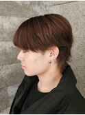 ニュアンスパーマセンターパートウルフメンズ