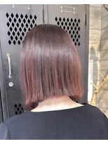 ヲタク(wotaku.)&nbsp;切りっぱなしボブブリーチなしカラー暖色カラーボルドーカラー