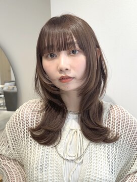 ジョエミバイアンアミ(joemi by Un ami) ★カールセミディシアーカラー姫カット小顔カット韓国レイヤー