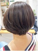 20代30代40代ハイライトアッシュブラウンショートボブ立体感