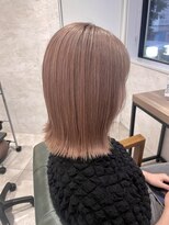 リコ(RiCO)&nbsp;【gueststyle】外ハネボブ×ピンクベージュ　町田　髪質改善