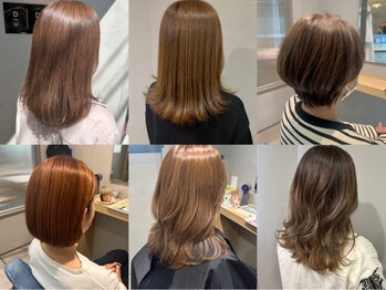 ドゥアンリッシュ(Deux,unleash)の写真/ファッションカラーのような明るさや彩度、透明感を選べる白髪染めカラー☆頭皮への負担が少ないのも◎