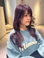 アム(amu)&nbsp;ダークパープル/パープルカラー/ブリーチカラー/レイヤーロング