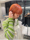 【MISATO】オレンジカラー＿ハイトーンカラー_マッシュショート