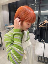 クーナバイトマト 横浜(Cuna by TOMTO)&nbsp;【MISATO】オレンジカラー＿ハイトーンカラー_マッシュショート