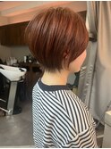 emiwo秋成 『ふんわりオレンジ×ショートカット』