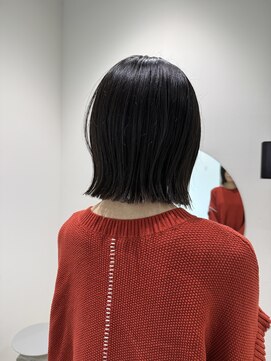 ビーヒアナウ N゜02 金沢鞍月店(BE HERE NOW) 10代20代30代ぱつっと切りっぱなしボブ