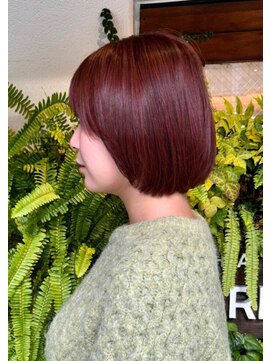 ほんのり暖色の大人ボブ/髪質改善・カラー・ボブ・