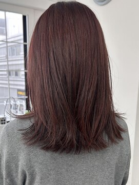 グリーン 高田馬場(green) 【SANA】顔まわりレイヤー×ボルドーカラー