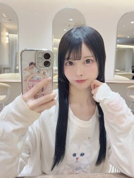 ジーナ 渋谷本店(Zina) 盛れるアイドル前髪ブルーブラック