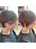 メンズライク/刈り上げショート/ピンクブラウン/似合わせカット
