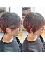 エクラバイナチュラル(eclat by Natural)&nbsp;メンズライク/刈り上げショート/ピンクブラウン/似合わせカット