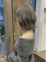ニコリヘアワークス(nicori hair works)&nbsp;ボブ×外ハネ×グレージュ1