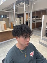 ルースト 南堀江店(ROOST) 刈り上げセンターパート/波巻きツイストスパイラル/南堀江