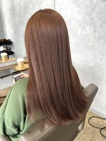 ネウィ 宮崎店(newi)&nbsp;マロンブラウン☆髪質改善で作るまろやか艶髪ストレートロング