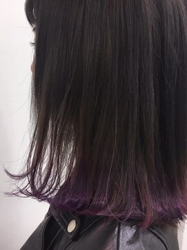 ブルーフェーセス 表参道(blue faces) 『blue faces』ピンク×パープル裾カラー×ロングボブ