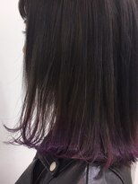 ブルーフェーセス 表参道(blue faces) 『blue faces』ピンク×パープル裾カラー×ロングボブ