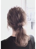 簡単ヘアアレンジ＊リングポニー