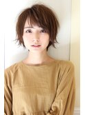 ２０代３０代４０代大人可愛いひし形ショート　束感ショート